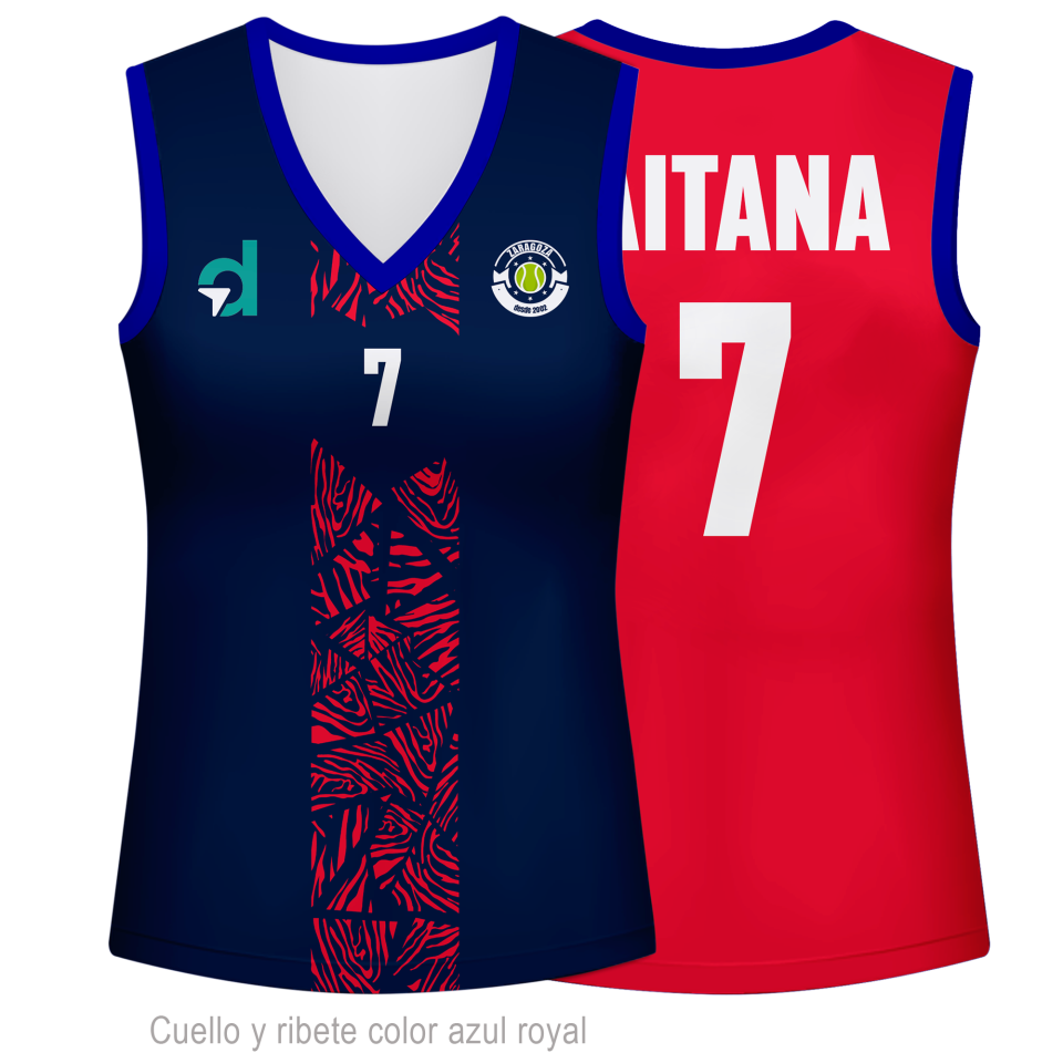 Camiseta pádel de mujer HAYA 100% fullprint personalizada