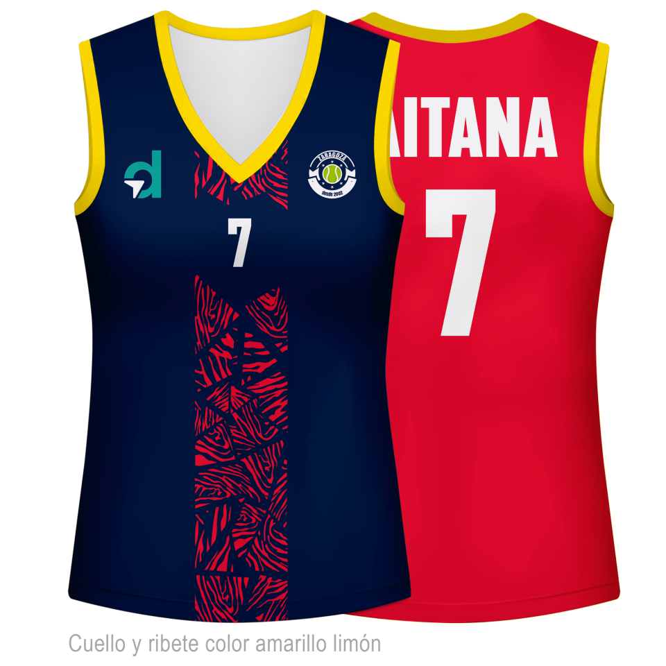 Camiseta pádel de mujer HAYA 100% fullprint personalizada