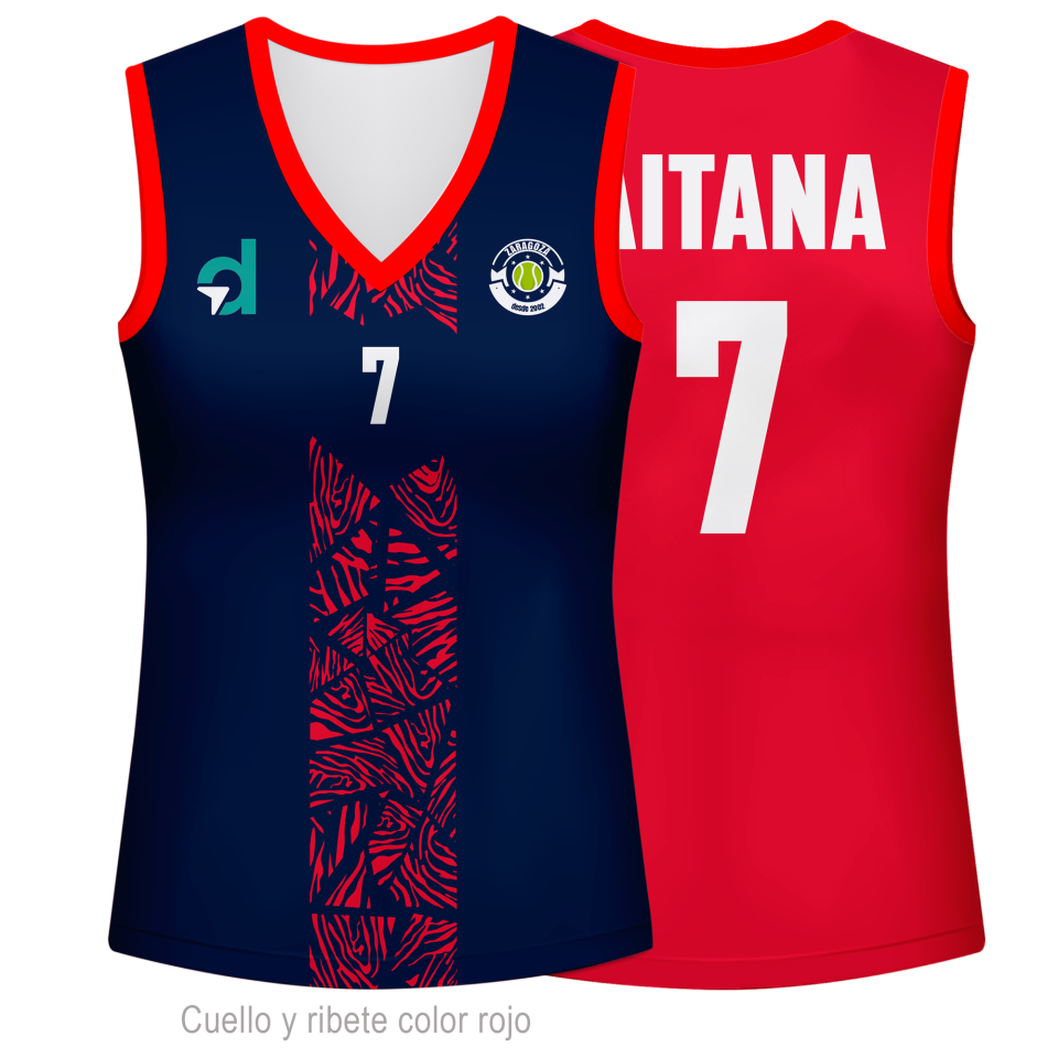 Camiseta pádel de mujer HAYA 100% fullprint personalizada