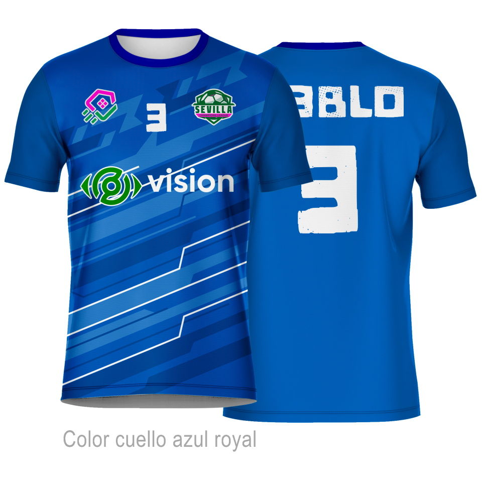 Camiseta fútbol personalizada 100% fullprint