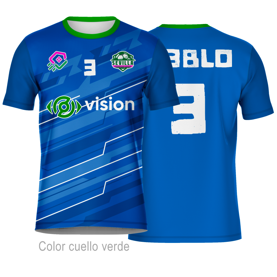 Camiseta fútbol personalizada 100% fullprint