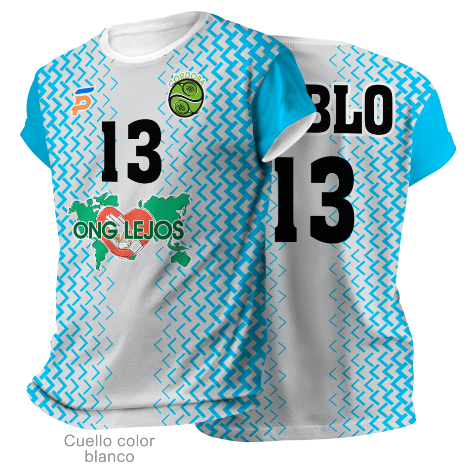 Camiseta pádel FRANCIA 100% fullprint personalizada