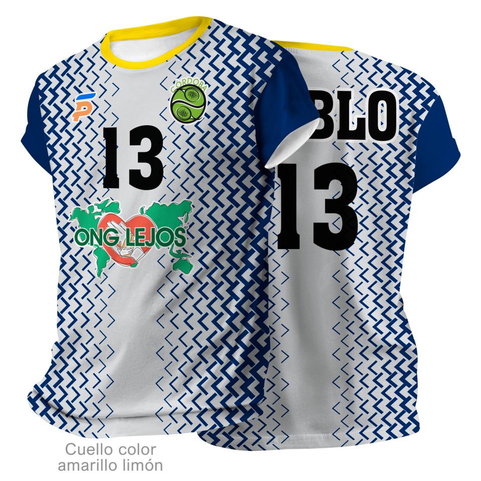 Camiseta pádel FRANCIA 100% fullprint personalizada