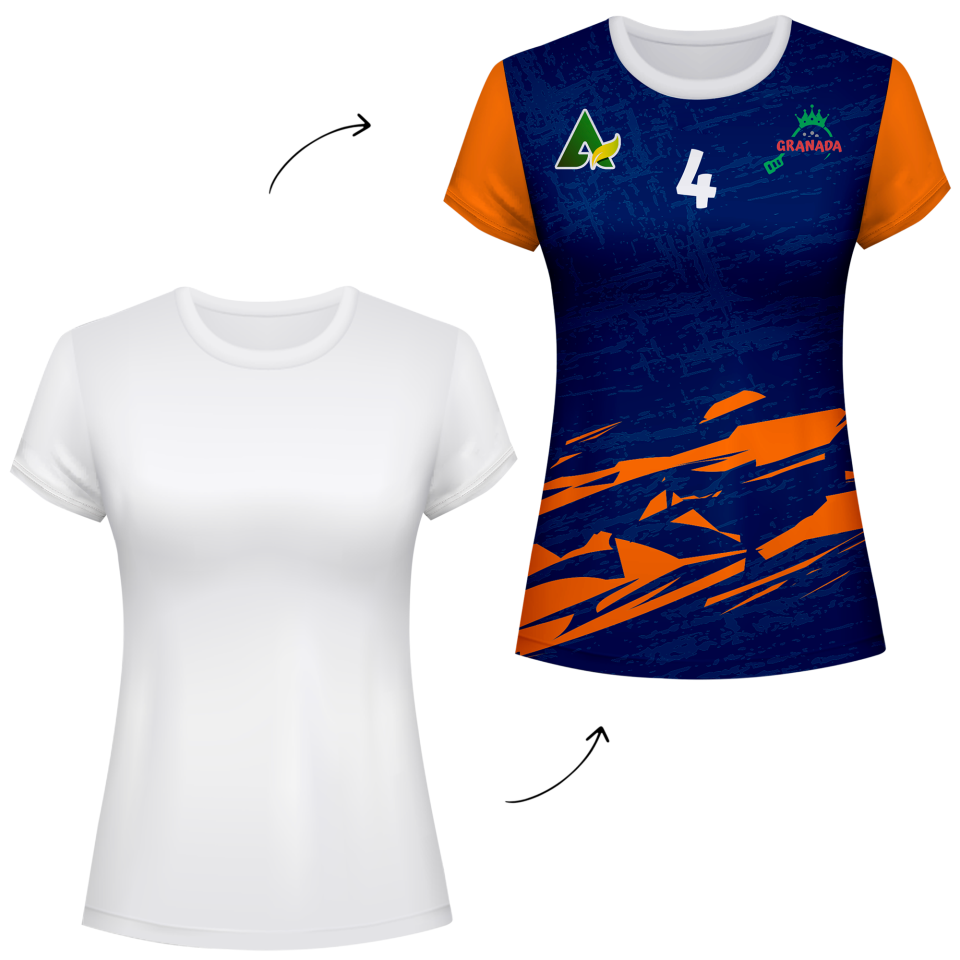 Camiseta pádel de mujer TURQUIA 100% fullprint personalizada