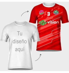 Camiseta fútbol personalizada 100% fullprint