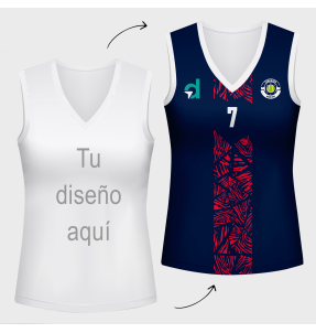 Camiseta pádel de mujer HAYA 100% fullprint personalizada