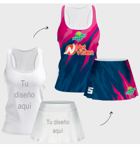 Conjunto de mujer pádel tirantes 100% fullprint personalizado