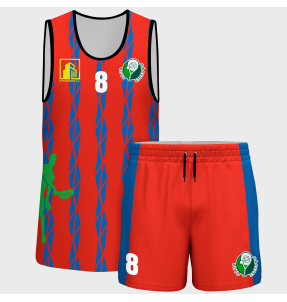 Conjunto pádel sin mangas sublimado modelo bandas