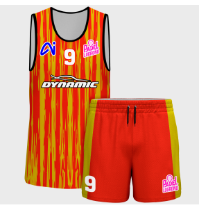 Conjunto pádel sin mangas sublimado modelo rayado