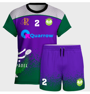 Conjunto pádel manga corta sublimado modelo corte