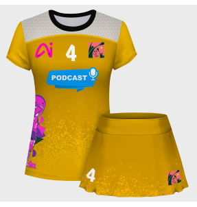 Conjunto pádel mujer manga corta sublimado modelo corte