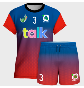 Conjunto pádel manga corta sublimado modelo degradado