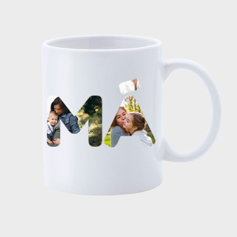 Taza blanca para el día de la madre diseño Mamá