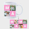 Taza para el día de la madre diseño Mamá con fotos