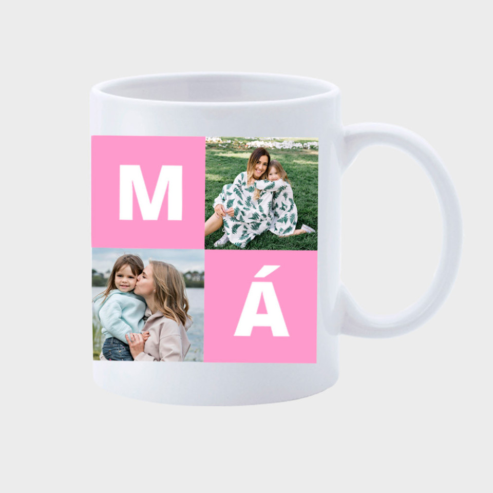 Taza para el día de la madre diseño Mamá con fotos