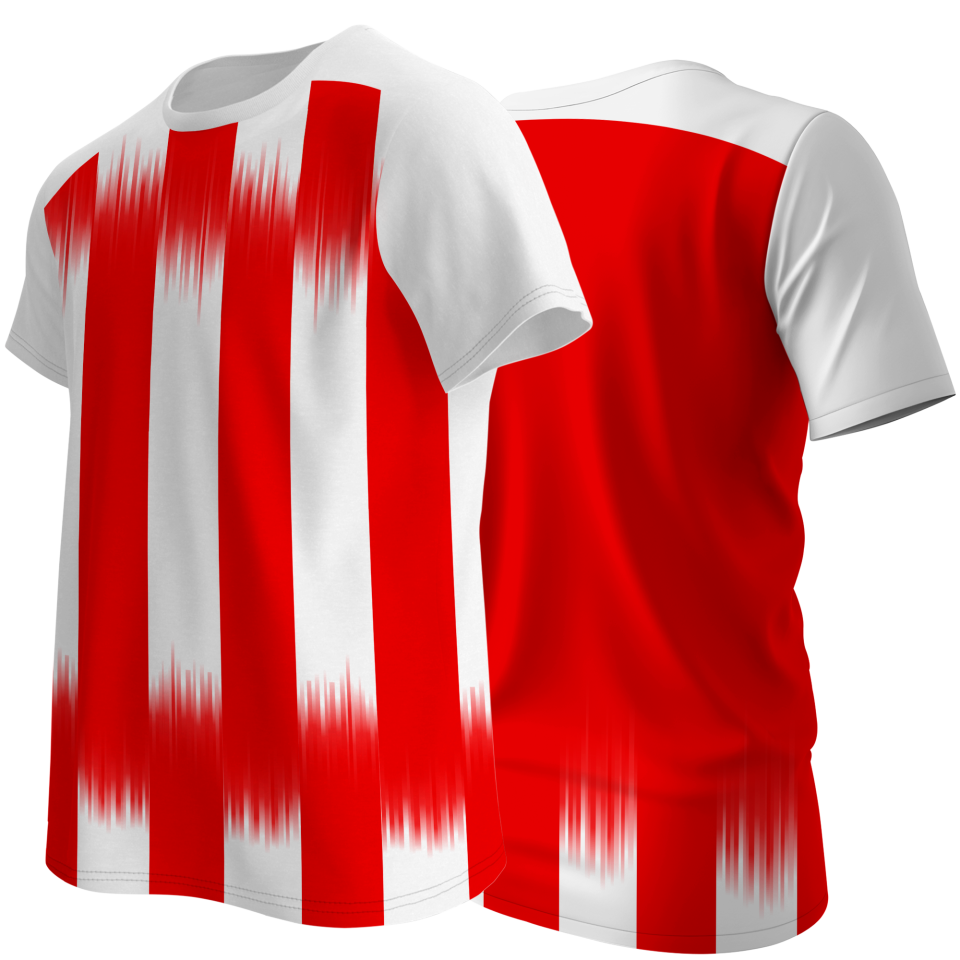 Camiseta multideporte sublimada modelo Madrid rayas