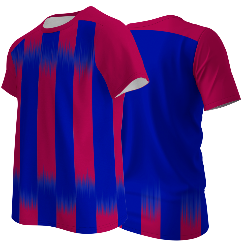 Camiseta multideporte sublimada modelo Madrid rayas