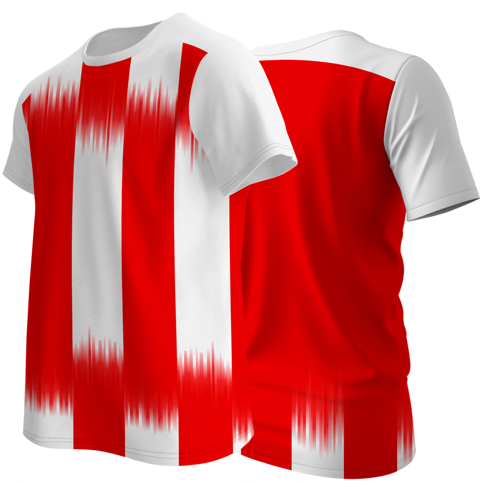 Camiseta multideporte sublimada modelo Málaga rayas