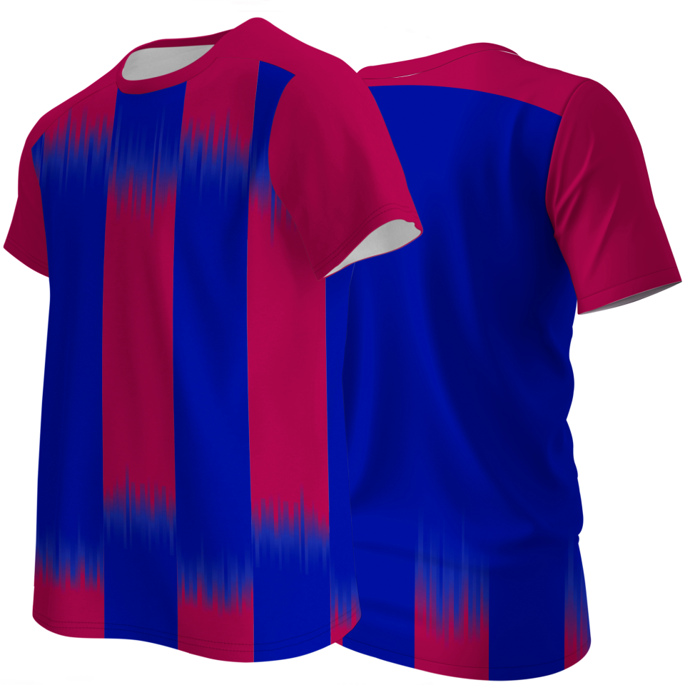 Camiseta multideporte sublimada modelo Málaga rayas