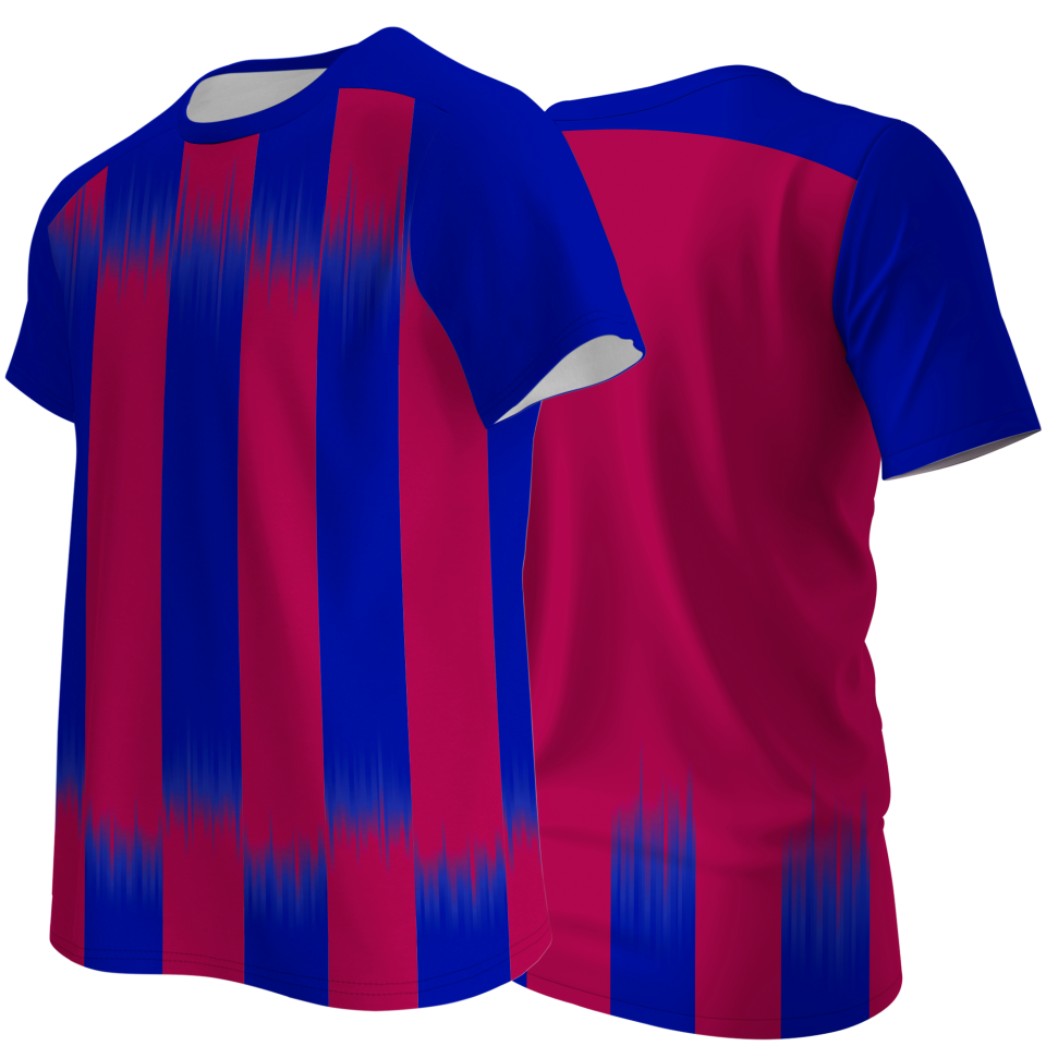 Camiseta multideporte sublimada modelo Real rayas