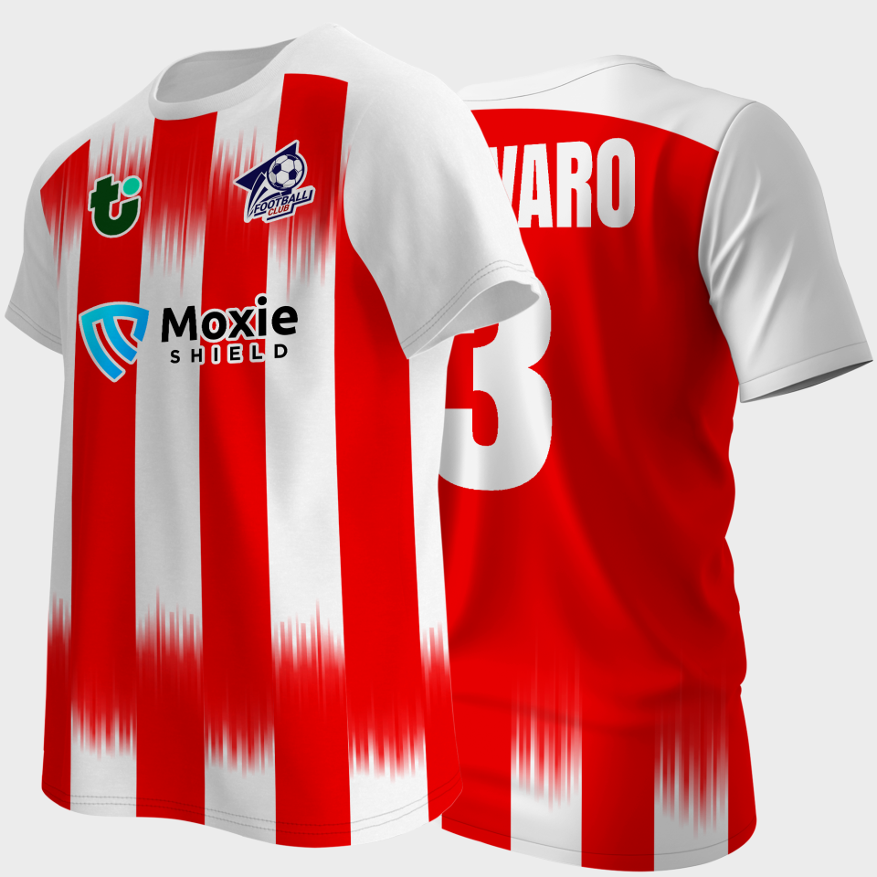 Camiseta multideporte sublimada modelo Madrid rayas