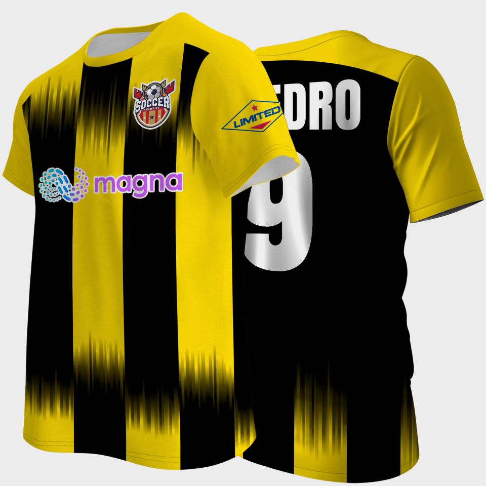 Camiseta multideporte sublimada modelo Málaga rayas