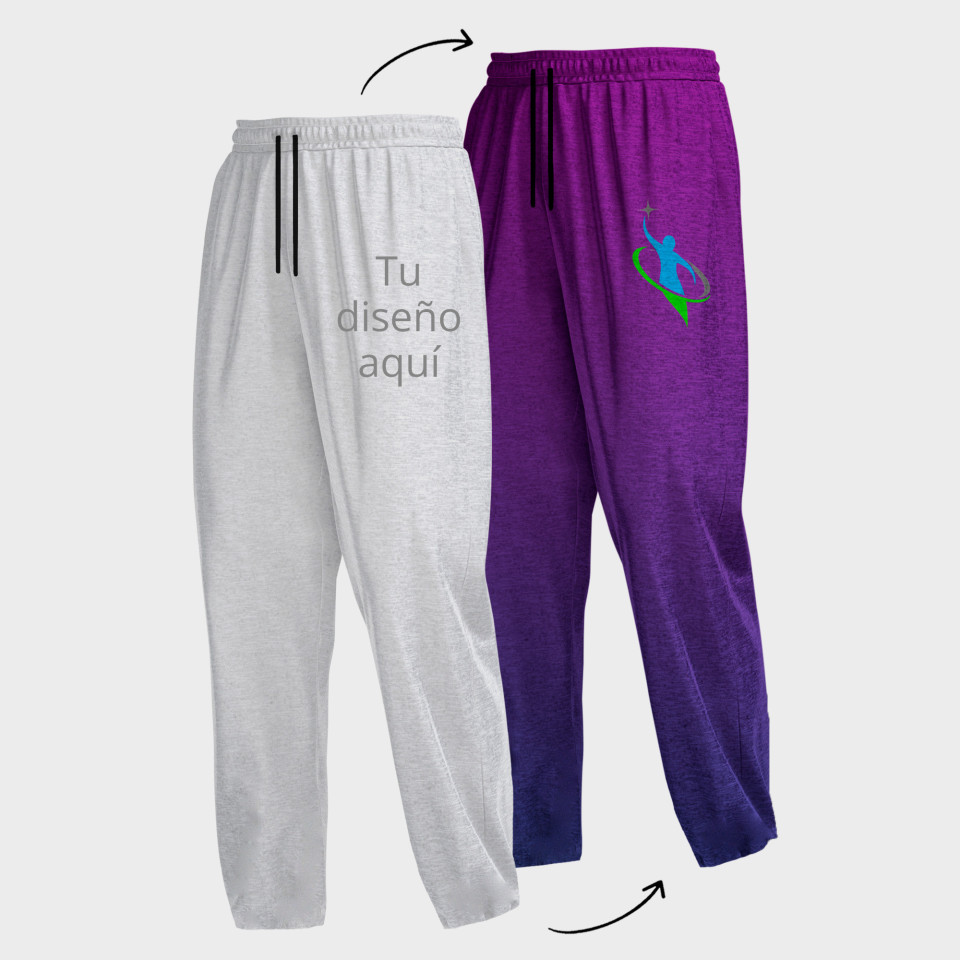 Pantalón recto de felpa perchada de mujer 100% fullprint personalizado