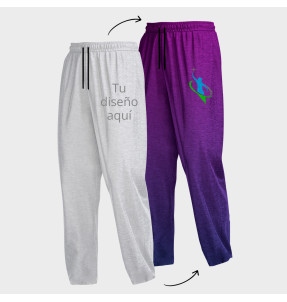 Pantalón recto de felpa perchada de mujer 100% fullprint personalizado