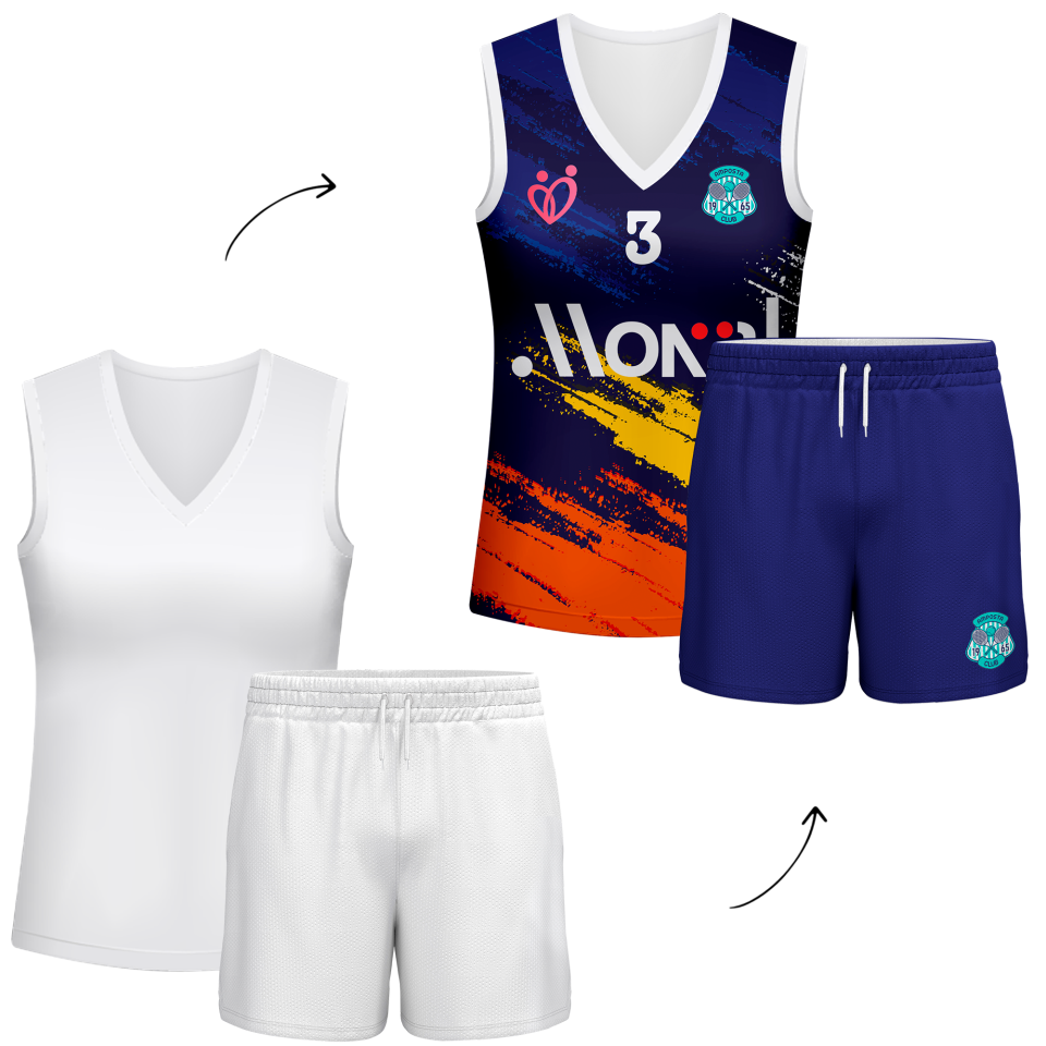 Conjunto de mujer pádel sin mangas 100% fullprint personalizado