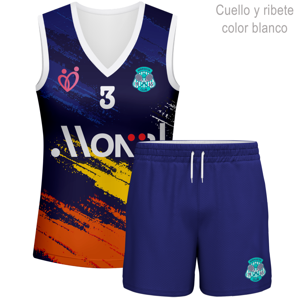 Conjunto de mujer pádel sin mangas 100% fullprint personalizado