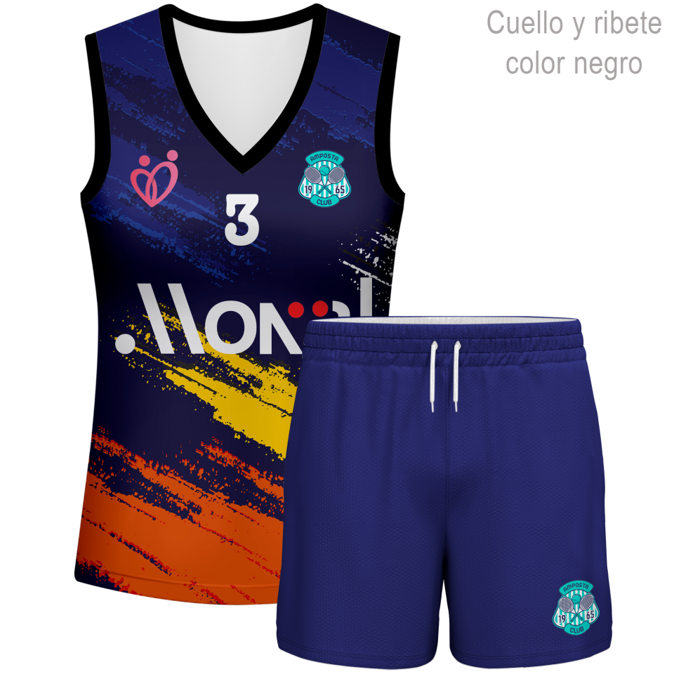 Conjunto de mujer pádel sin mangas 100% fullprint personalizado