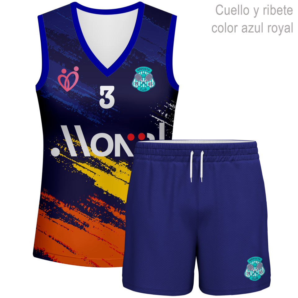 Conjunto de mujer pádel sin mangas 100% fullprint personalizado