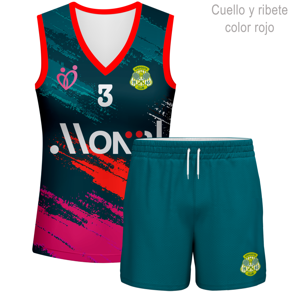 Conjunto de mujer pádel sin mangas 100% fullprint personalizado