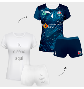 Conjunto de mujer voley manga corta 100% fullprint personalizado