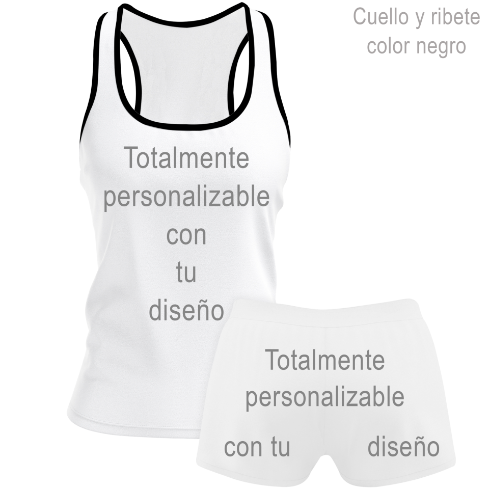Conjunto de mujer voley tirantes 100% fullprint personalizado