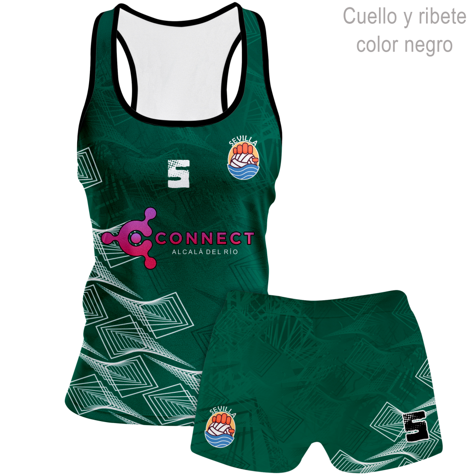 Conjunto de mujer voley tirantes 100% fullprint personalizado