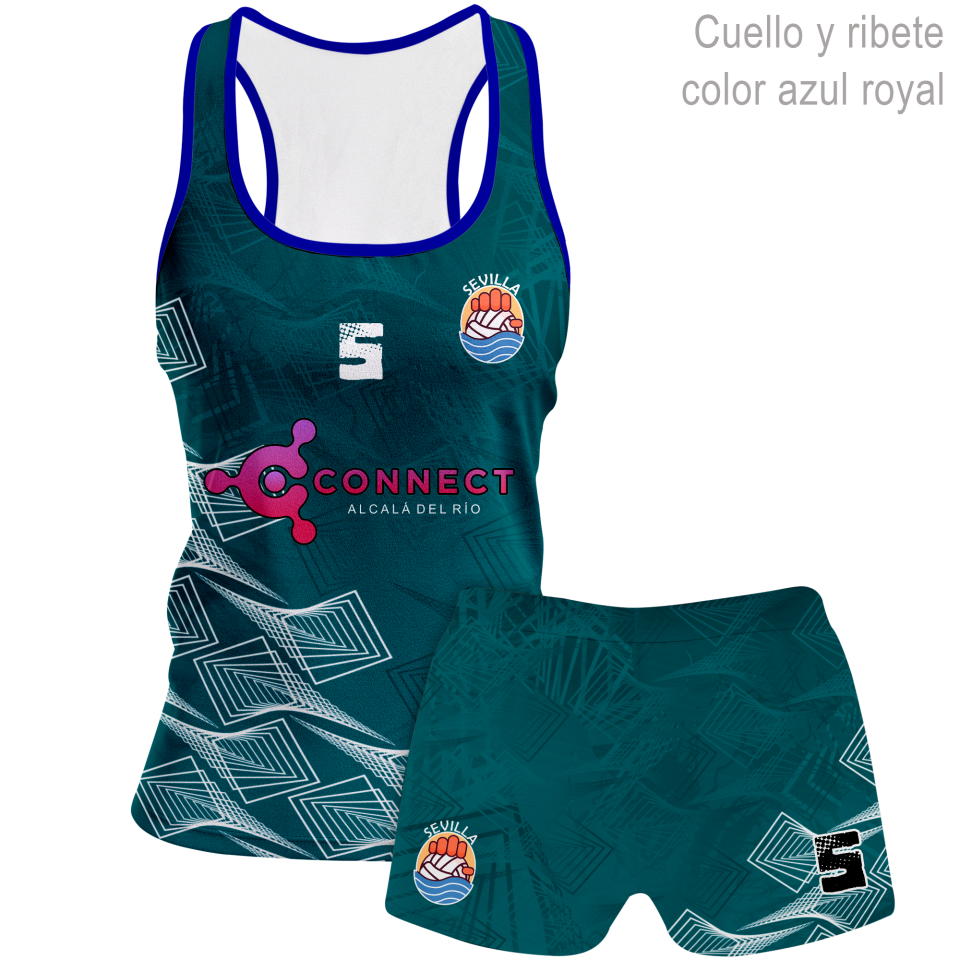 Conjunto de mujer voley tirantes 100% fullprint personalizado
