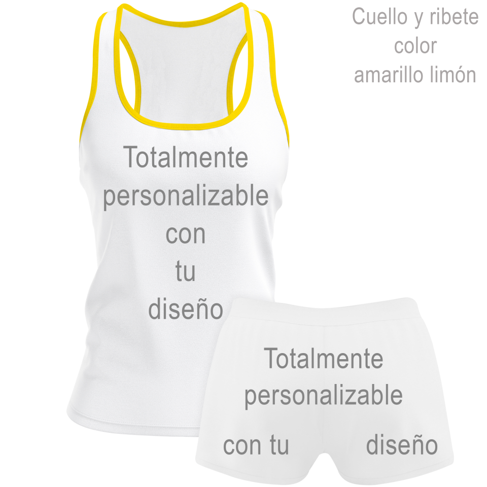 Conjunto de mujer voley tirantes 100% fullprint personalizado