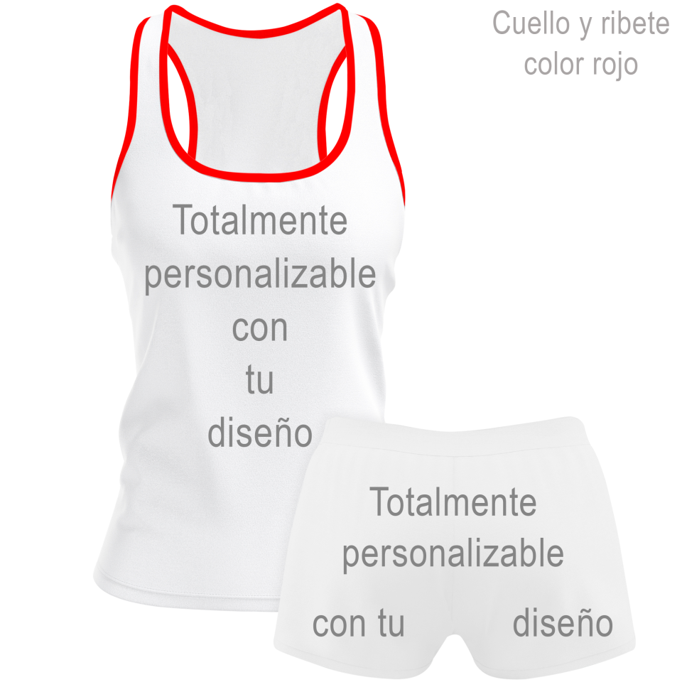 Conjunto de mujer voley tirantes 100% fullprint personalizado