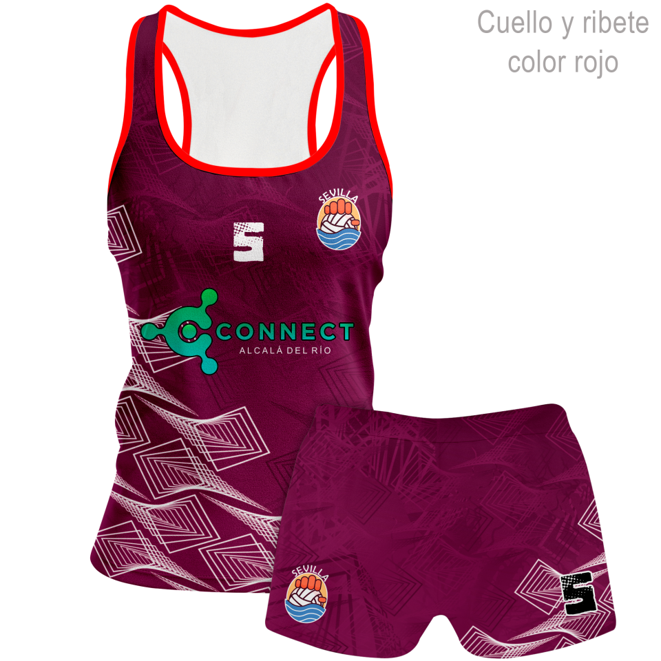 Conjunto de mujer voley tirantes 100% fullprint personalizado
