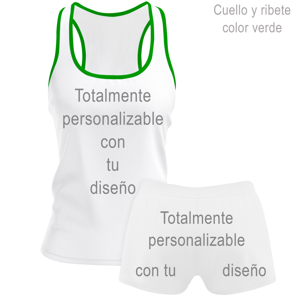 Conjunto de mujer voley tirantes 100% fullprint personalizado