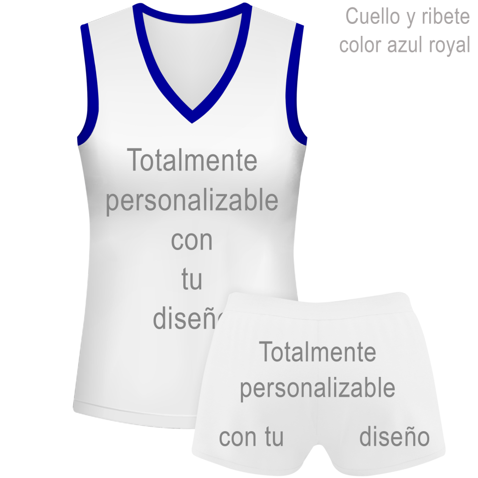 Conjunto de mujer voley sin mangas 100% fullprint personalizado