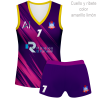Conjunto de mujer voley sin mangas 100% fullprint personalizado