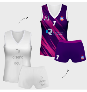 Conjunto de mujer voley sin mangas 100% fullprint personalizado