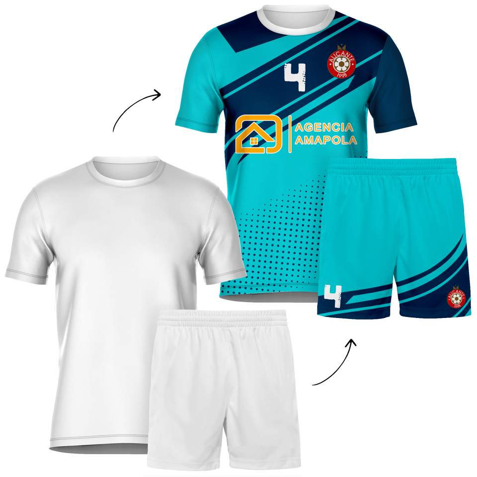 Conjunto de fútbol personalizado 100% fullprint