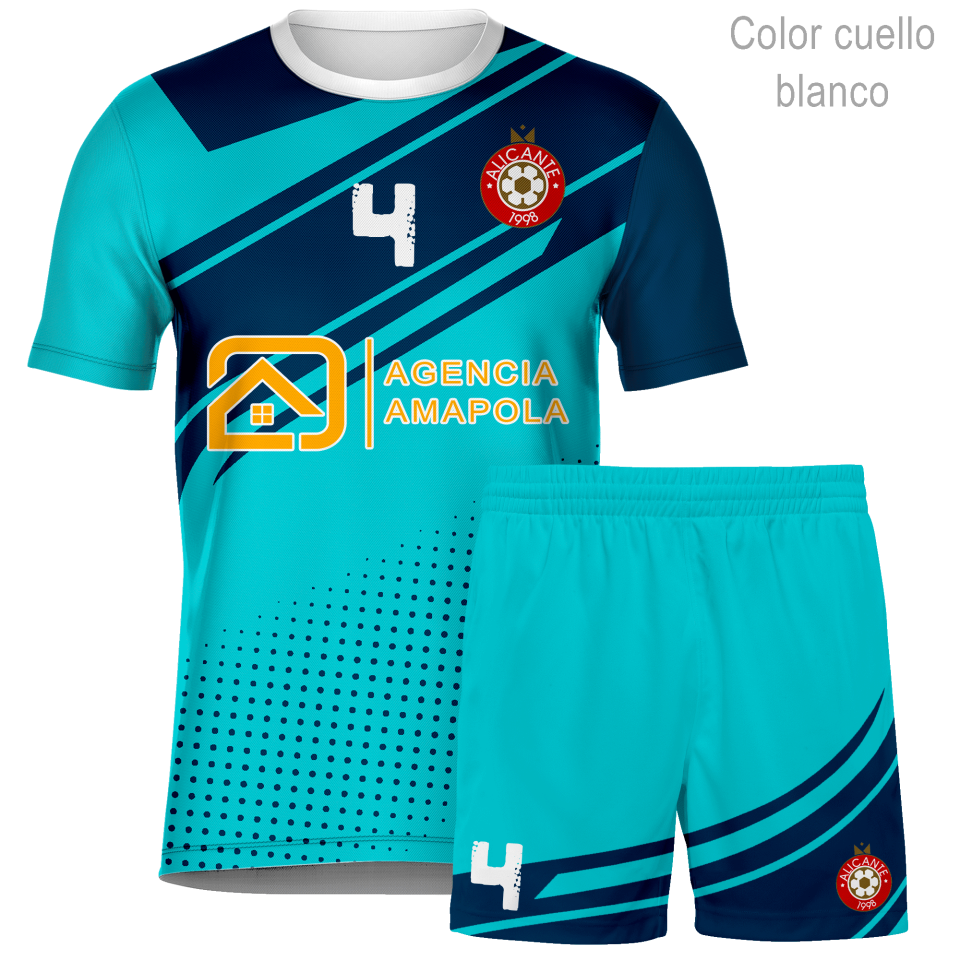 Conjunto de fútbol personalizado 100% fullprint