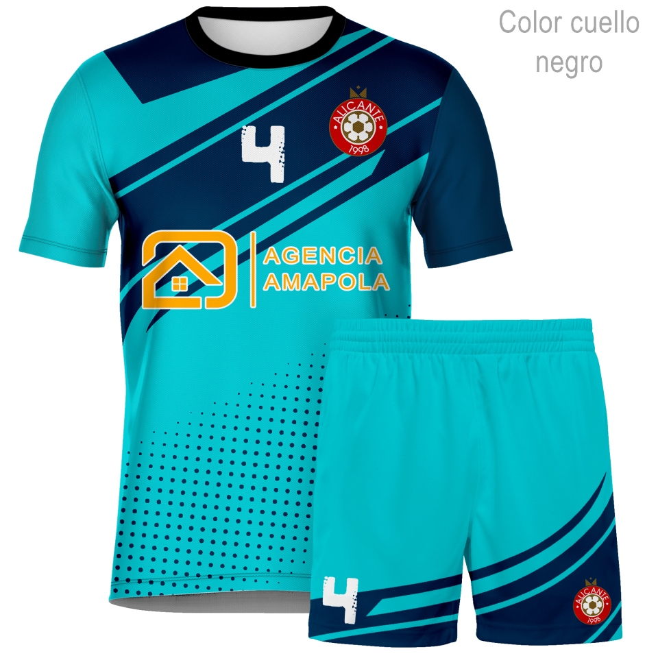 Conjunto de fútbol personalizado 100% fullprint