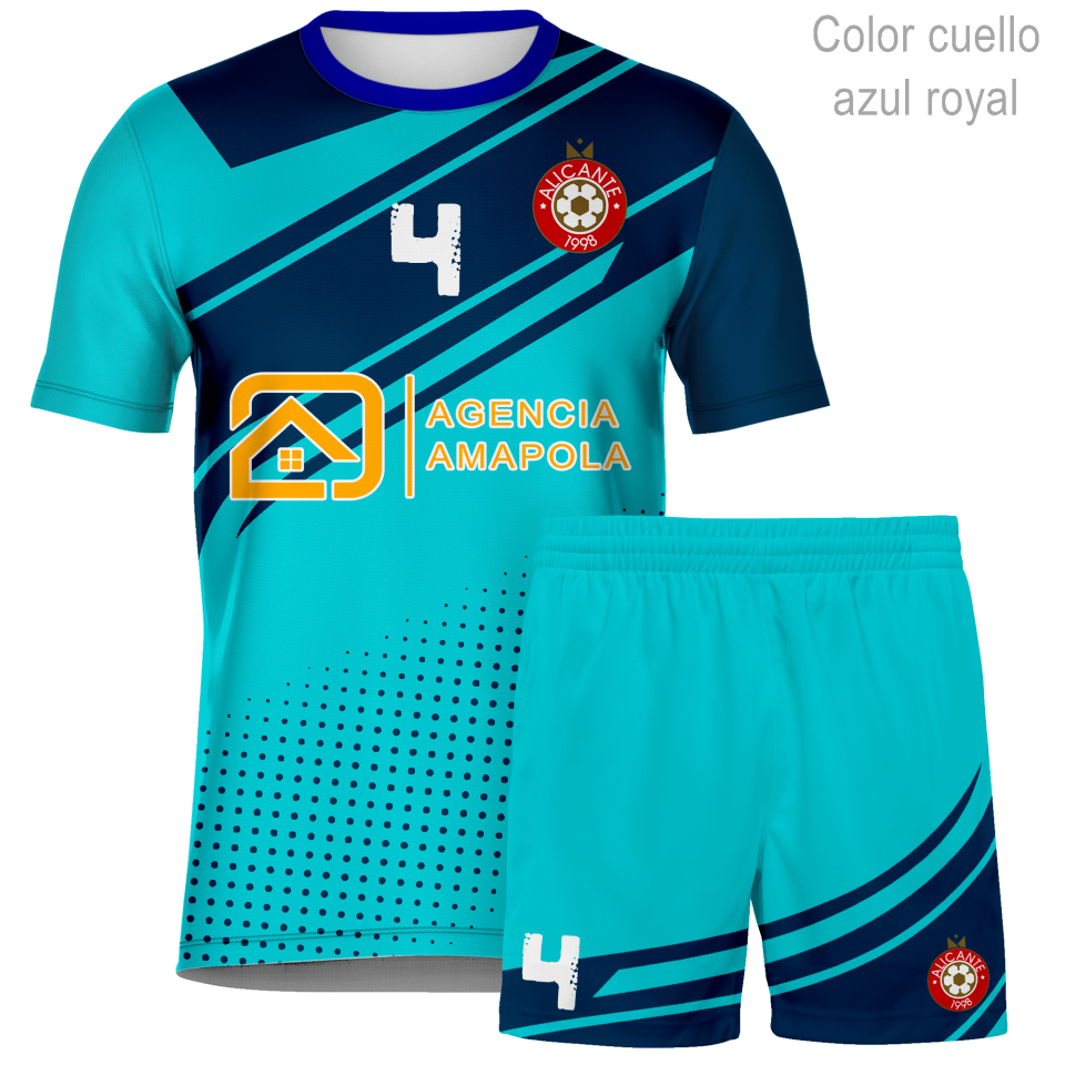 Conjunto de fútbol personalizado 100% fullprint