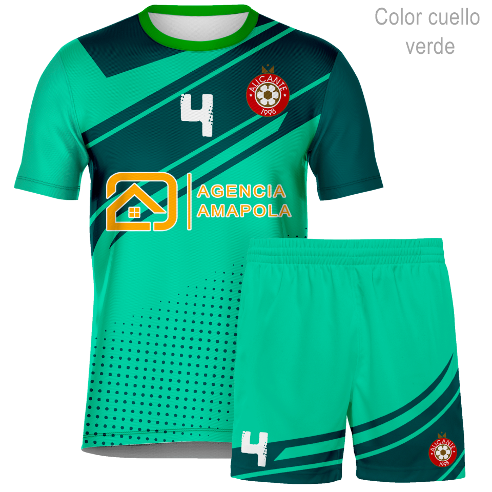 Conjunto de fútbol personalizado 100% fullprint