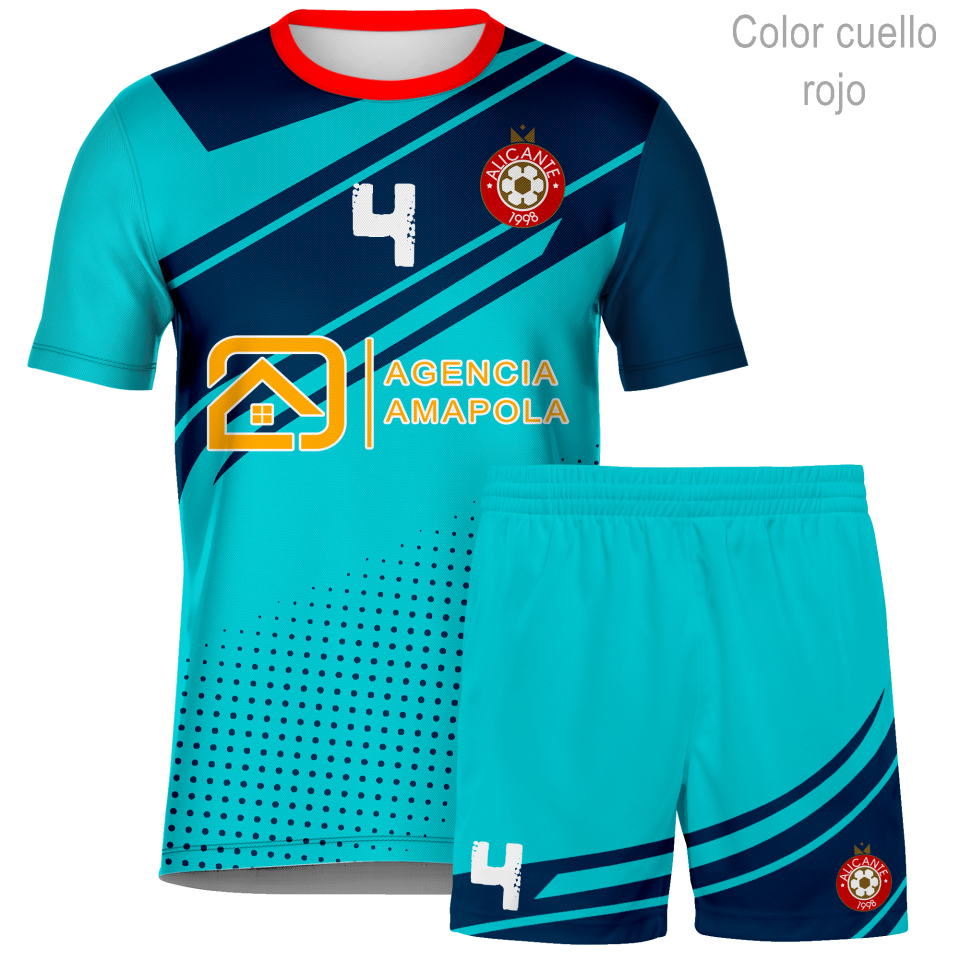Conjunto de fútbol personalizado 100% fullprint
